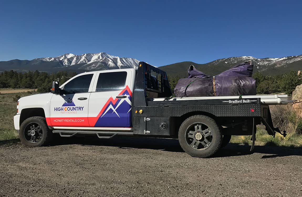 High Country Party Rentals- Truck wrap