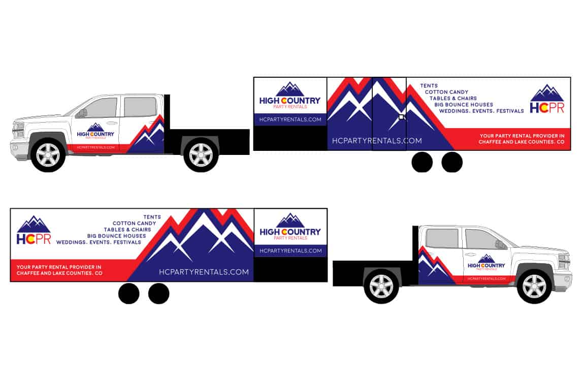 High Country Party Rentals- Trailer wrap