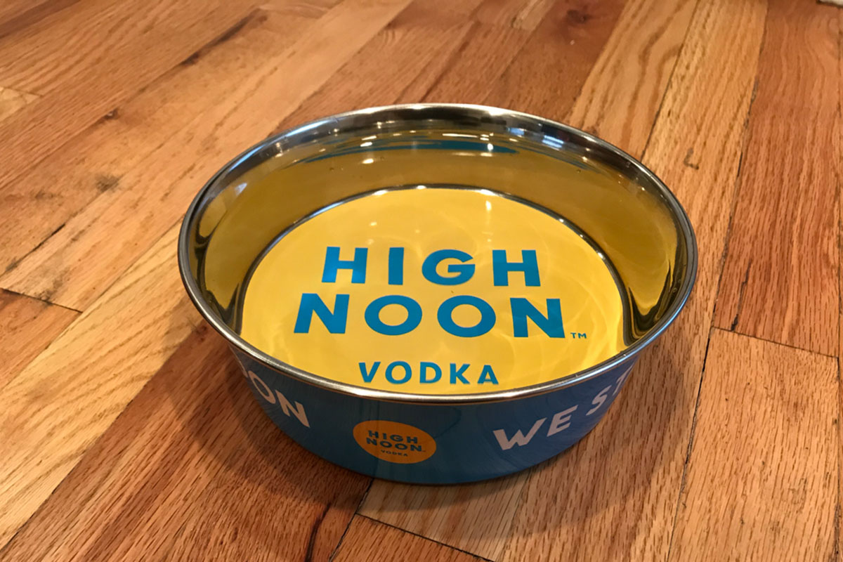 High Noon Vodka- Custom dog bowl
